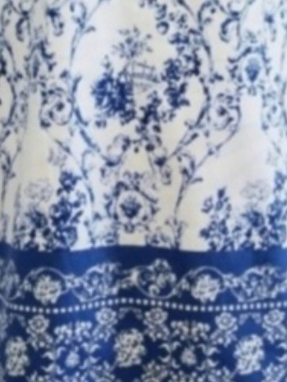🆕️⬇️London Times Blue & White Border Floral Paisley Shift Dress - Picture 9 of 9
